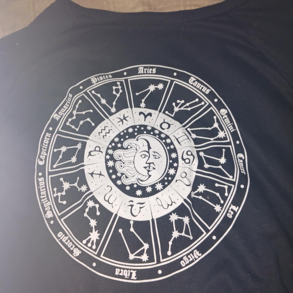 Men's Black Zodiac Graphic T-Shirt